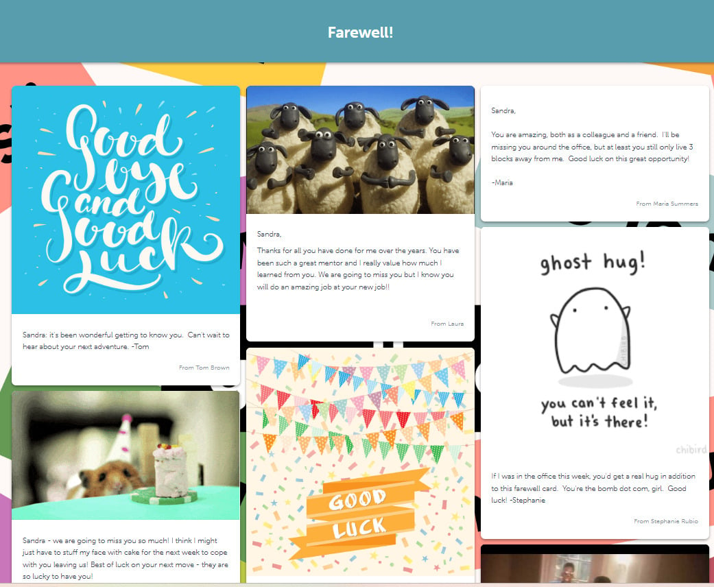Virtual Farewell Card with Video Messages